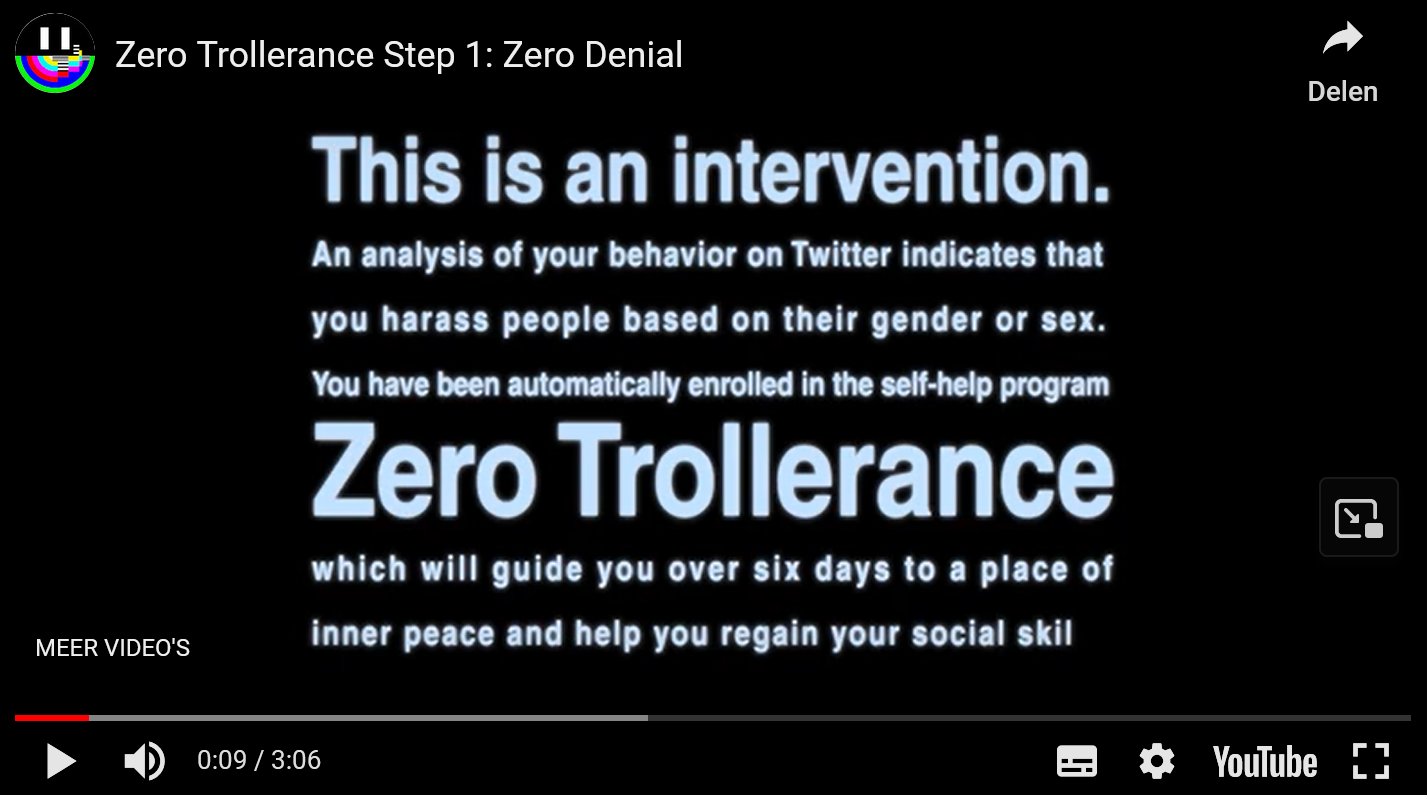 Link to the first zero trollerance video